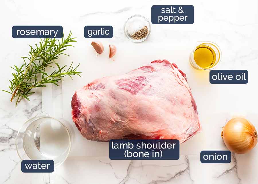 Ingredients for 12 Hour Slow Roasted Lamb Shoulder