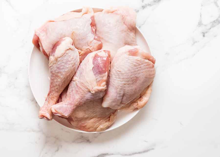 Chicken pieces for Ayam Goreng (Malaysian Fried Chicken)