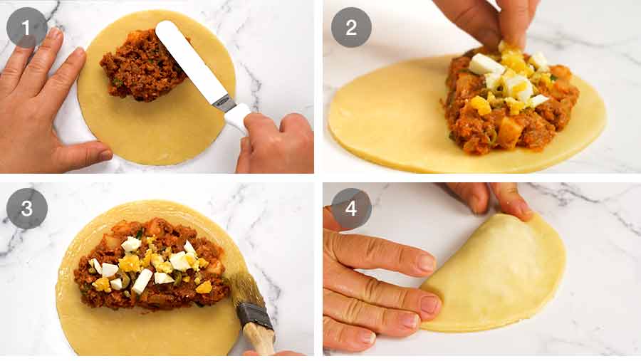 How to wrap empanadas