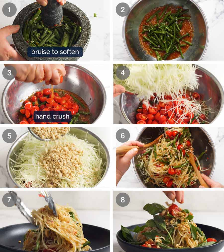 How to make Green Papaya Salad (Thai)
