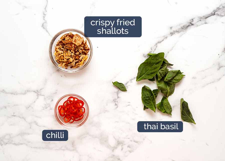 Toppings for Thai Yellow Curry