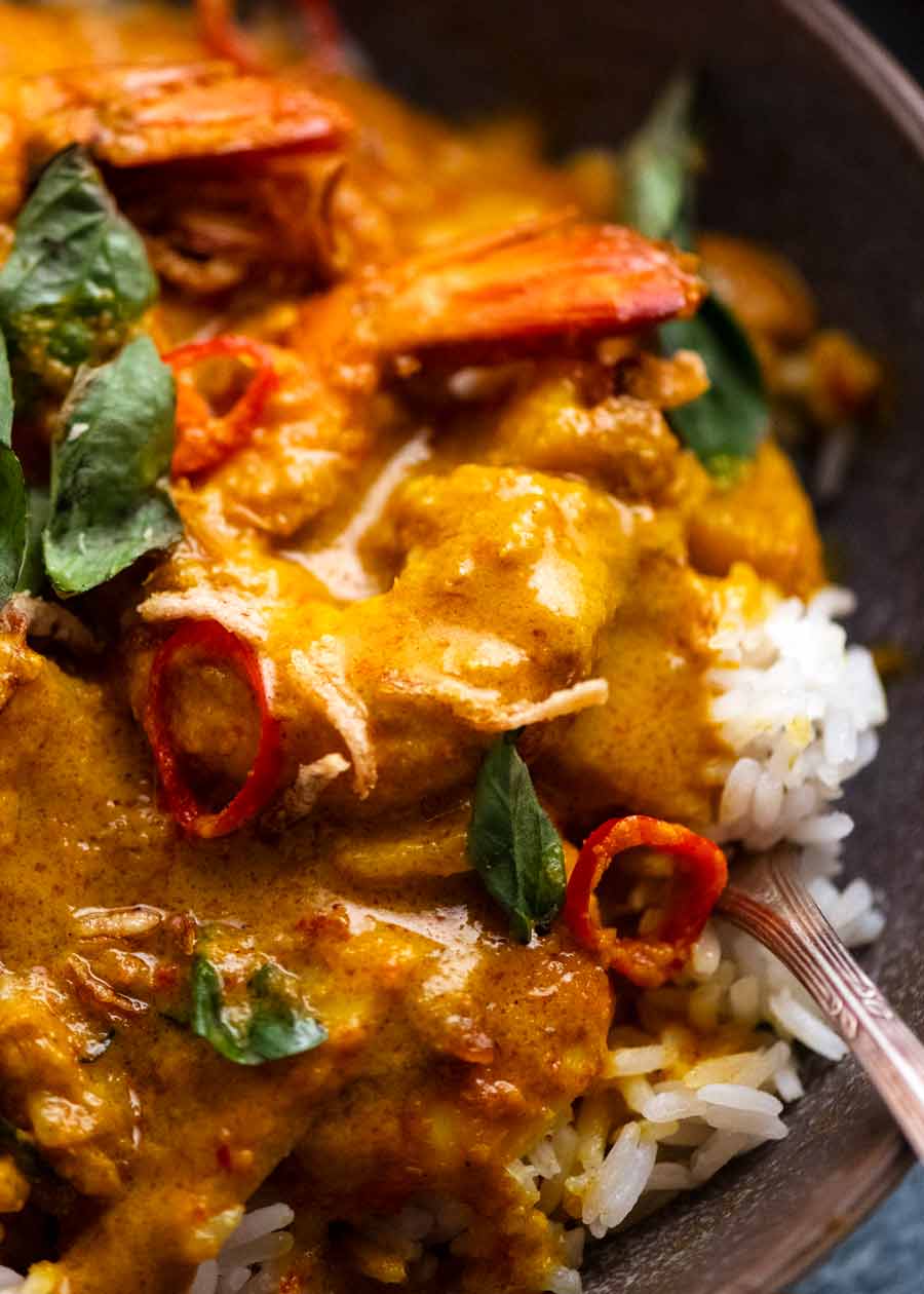 Close up of Thai Yellow Curry